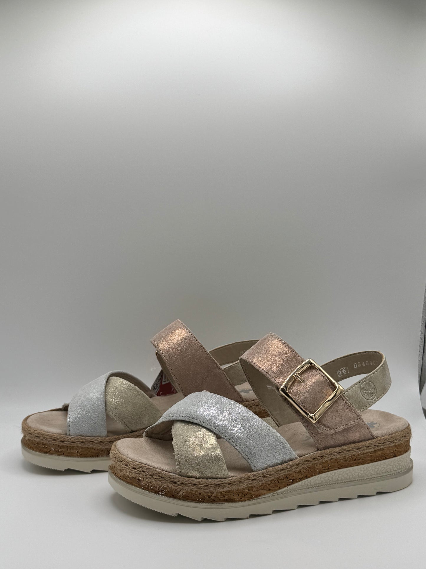 Sandales roses dorées& argent V7951-90 Rieker