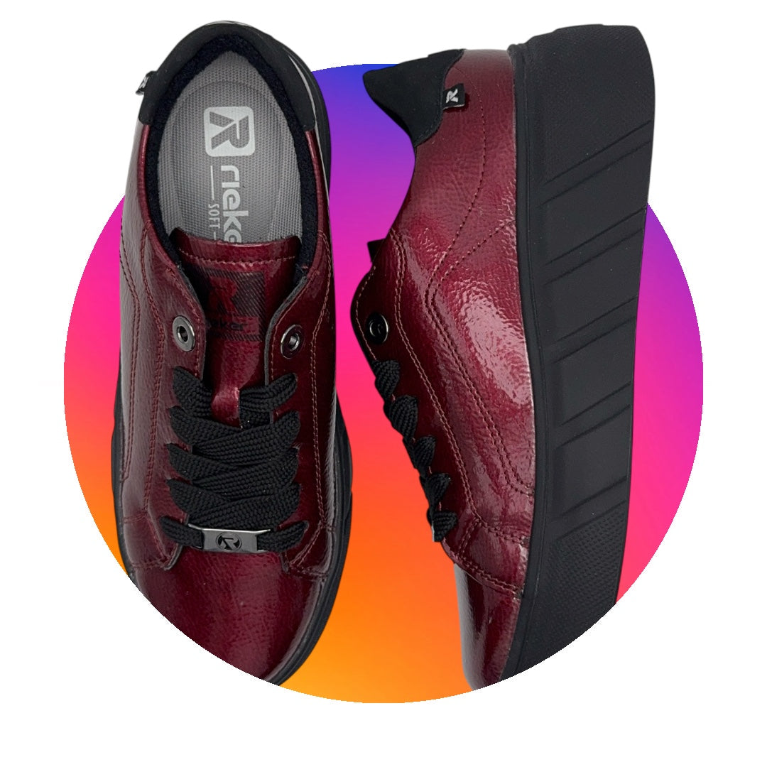 La basket bordeaux vernis W2601-35 Rieker