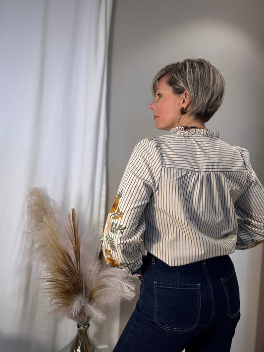 Le chemisier aux manches brodées Lalie