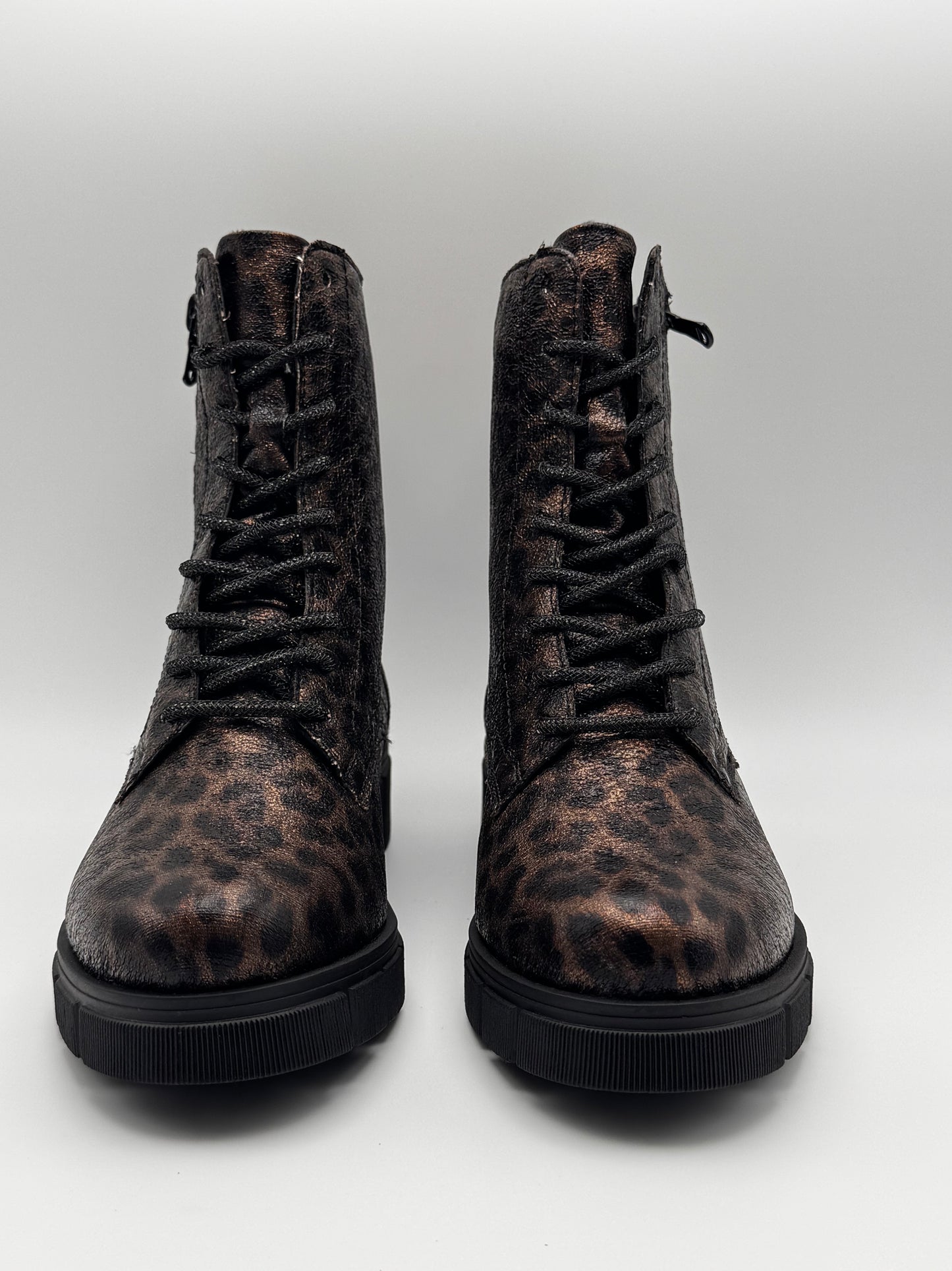 Boots léopard et lacet cristal D2S72-90