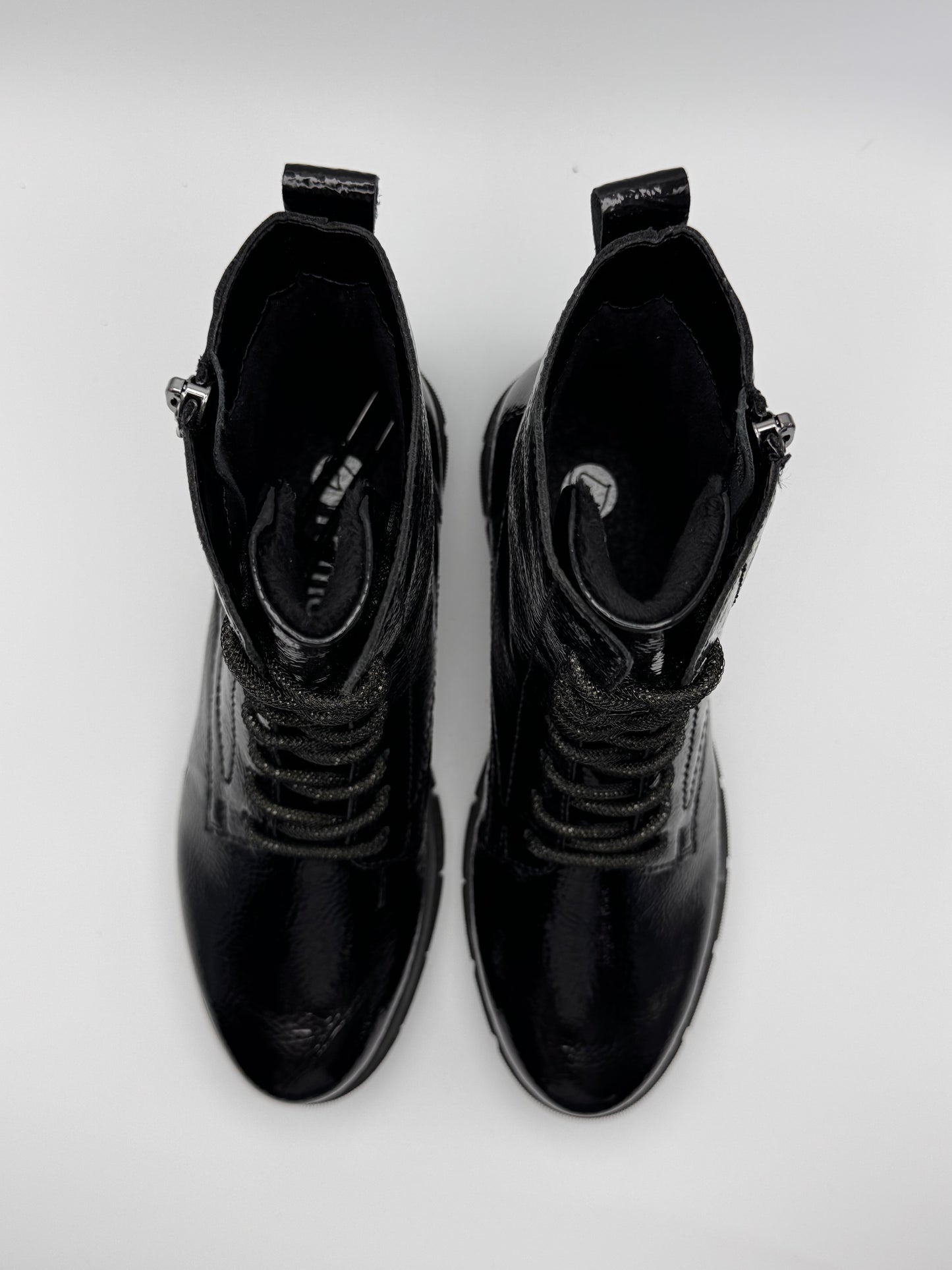 Boots motardes vernis noir D2S72-02 Remonte