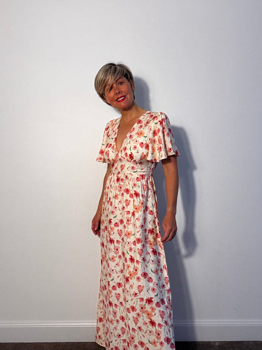 La robe longue fleurie Pétune
