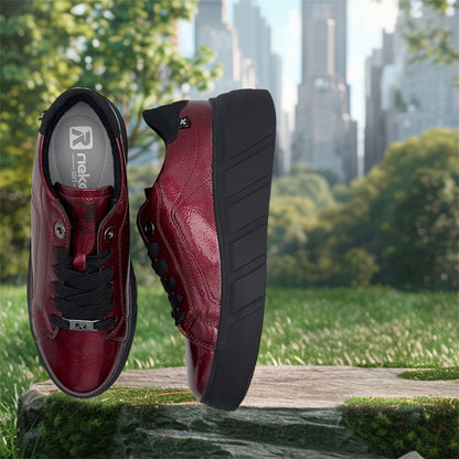 La basket bordeaux vernis W2601-35 Rieker