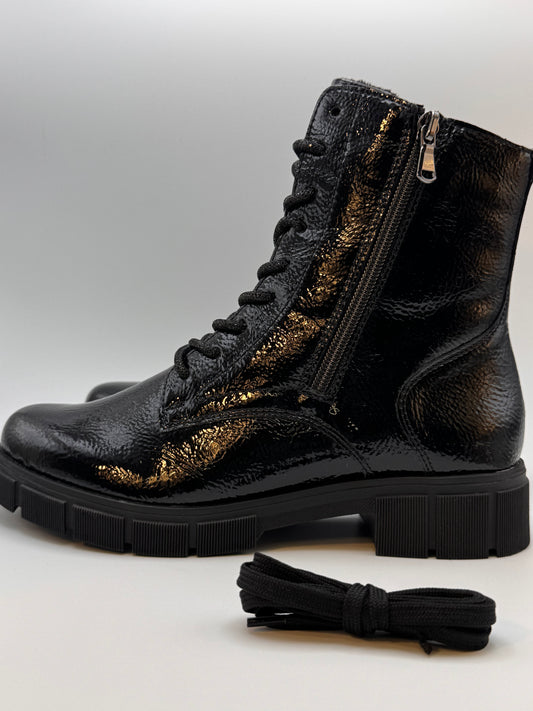 Boots motardes vernis noir D2S72-02 Remonte