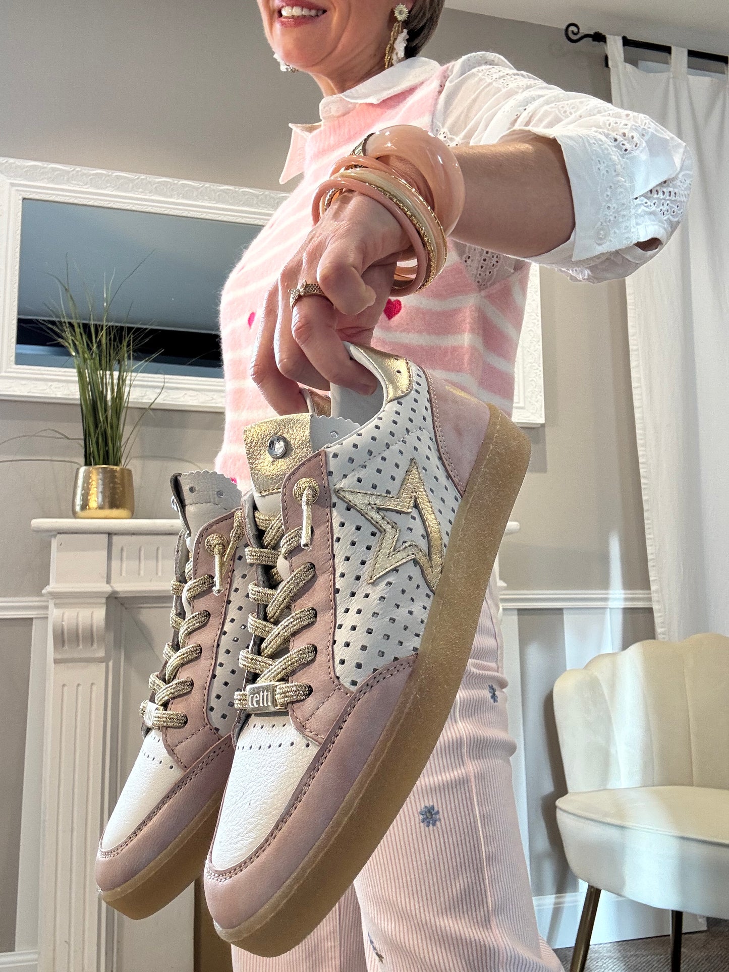 Baskets roses Cetti C-1400