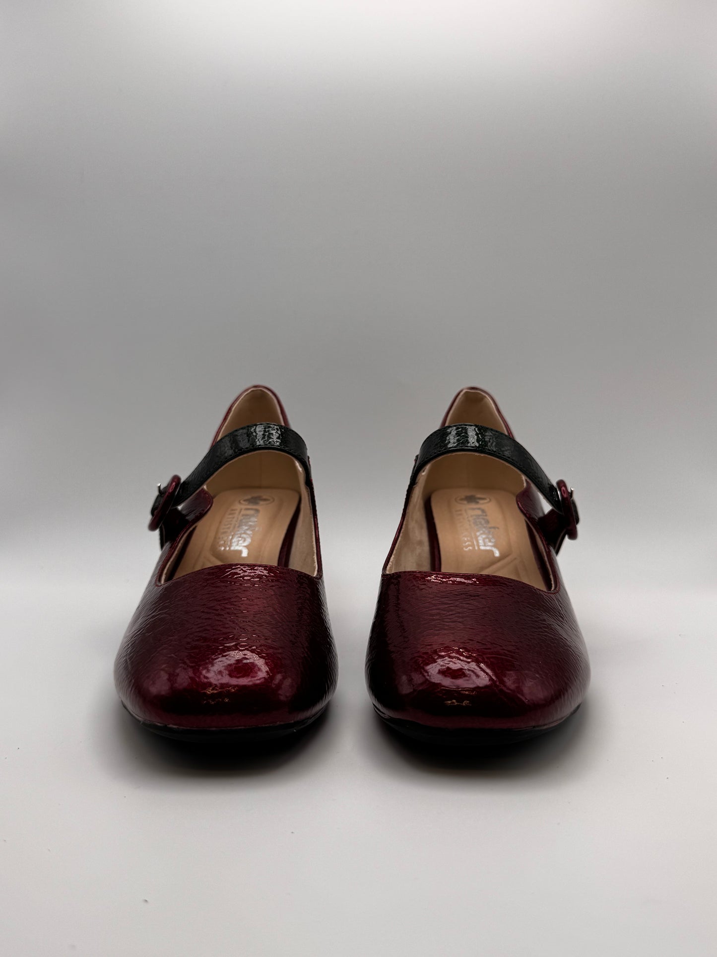 Chaussures à talon vernis bordeaux 44752-35 Rieker