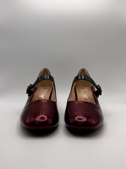 Chaussures à talon vernis bordeaux 44752-35 Rieker