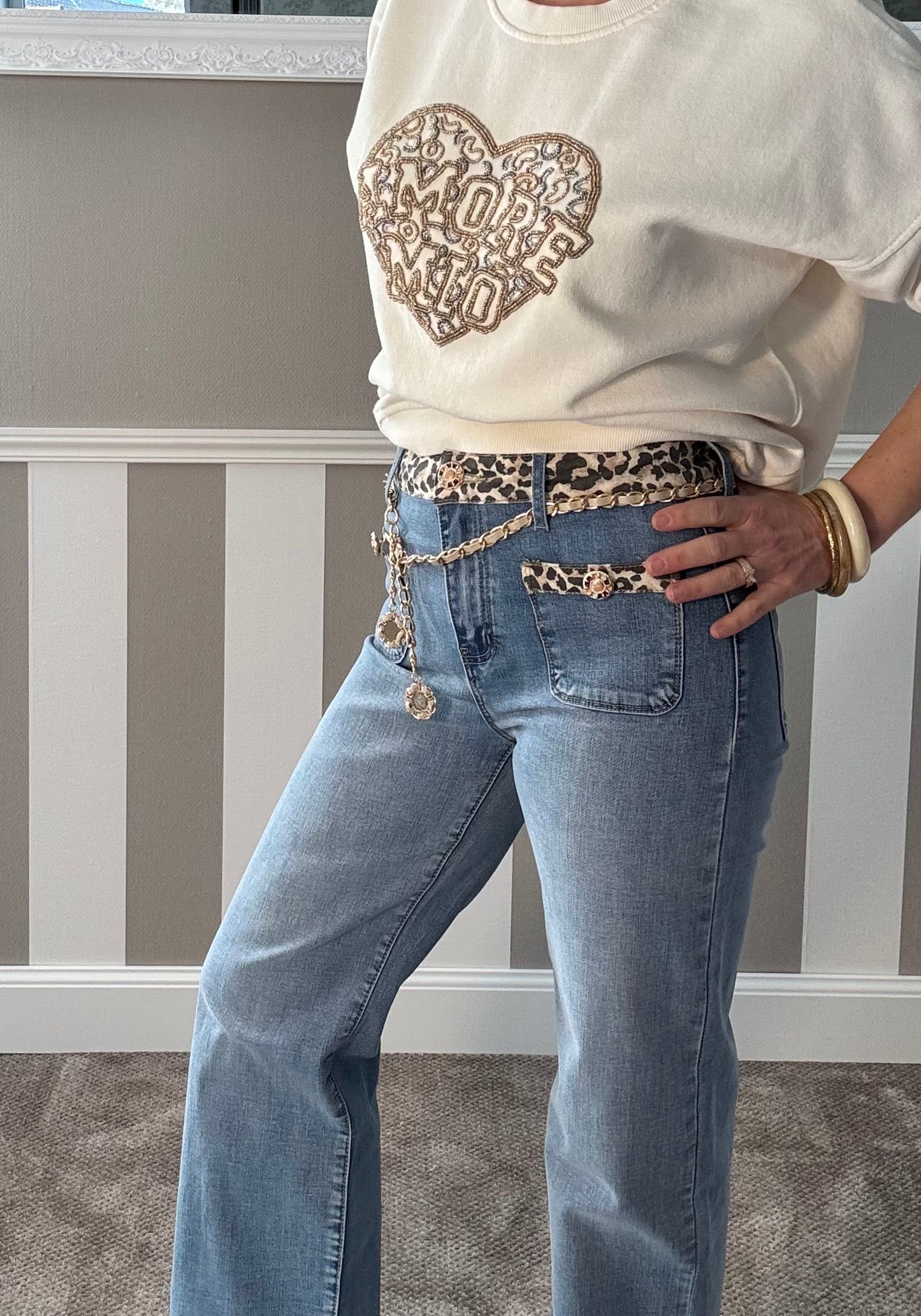 Jean’s ceinture léopard