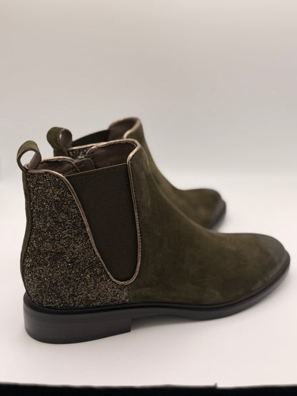 Boots kaki à paillettes Festy Fugitive