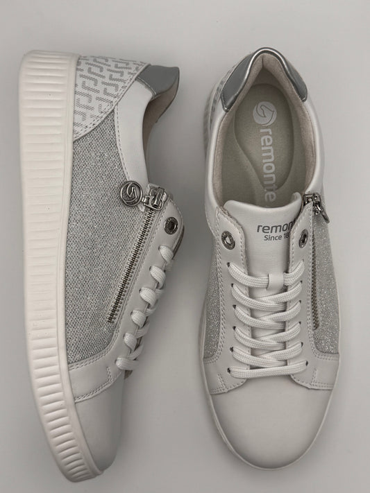 Basket blanches et argentées Remonte D2E00-84