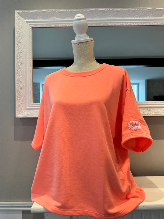 Le tee shirt molleton uni fluo Vintage