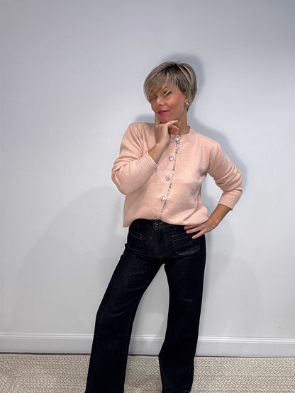 Le gilet uni à boutons liberty Chloé