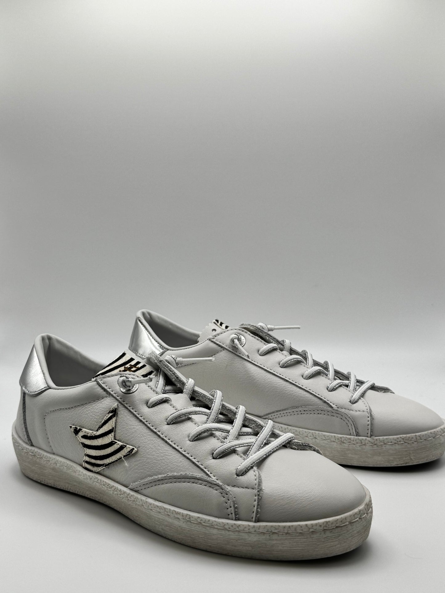 Baskets fines blanches Cetti C-1342