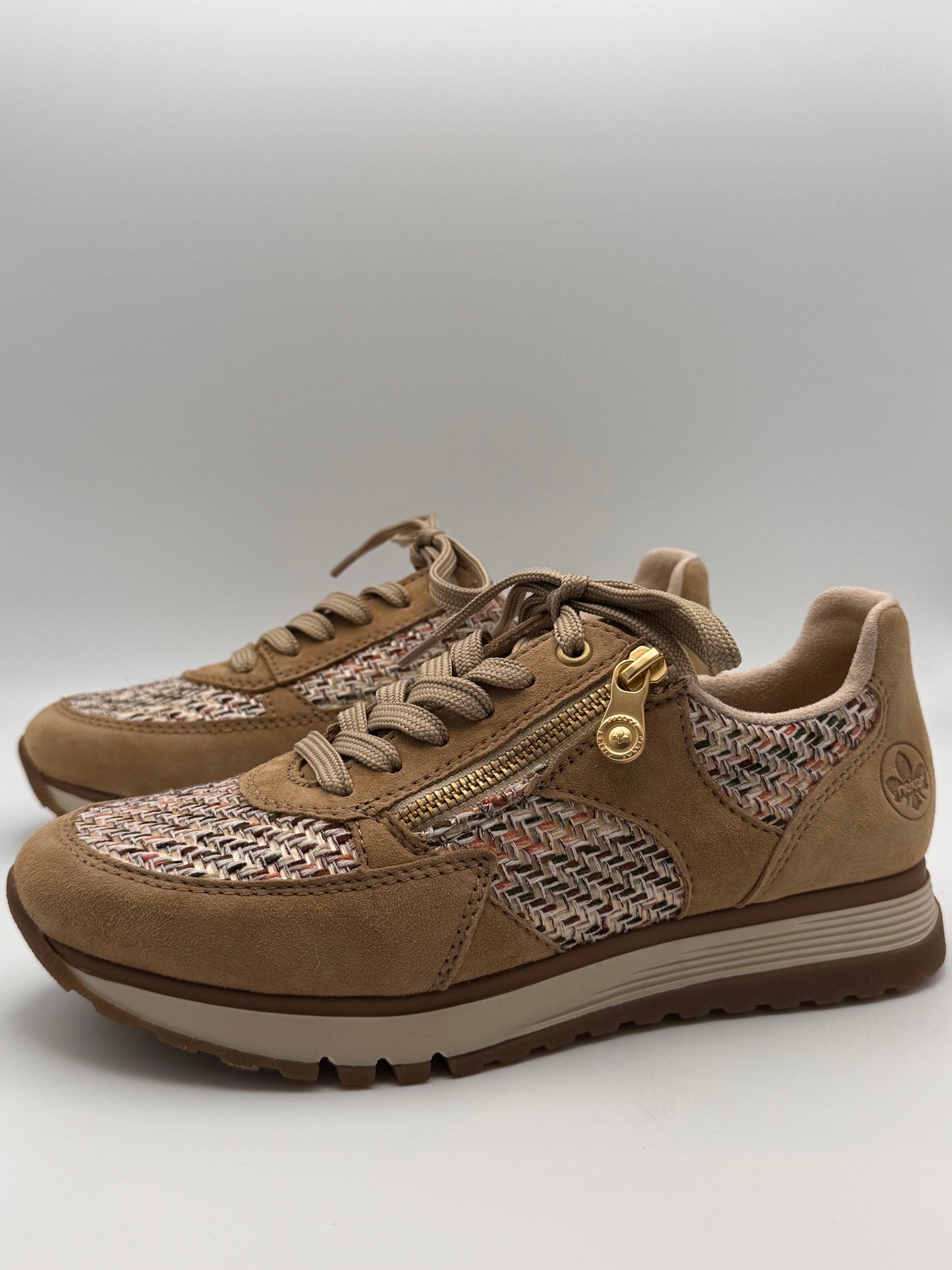 Baskets beige et tweed Rieker 49010-62