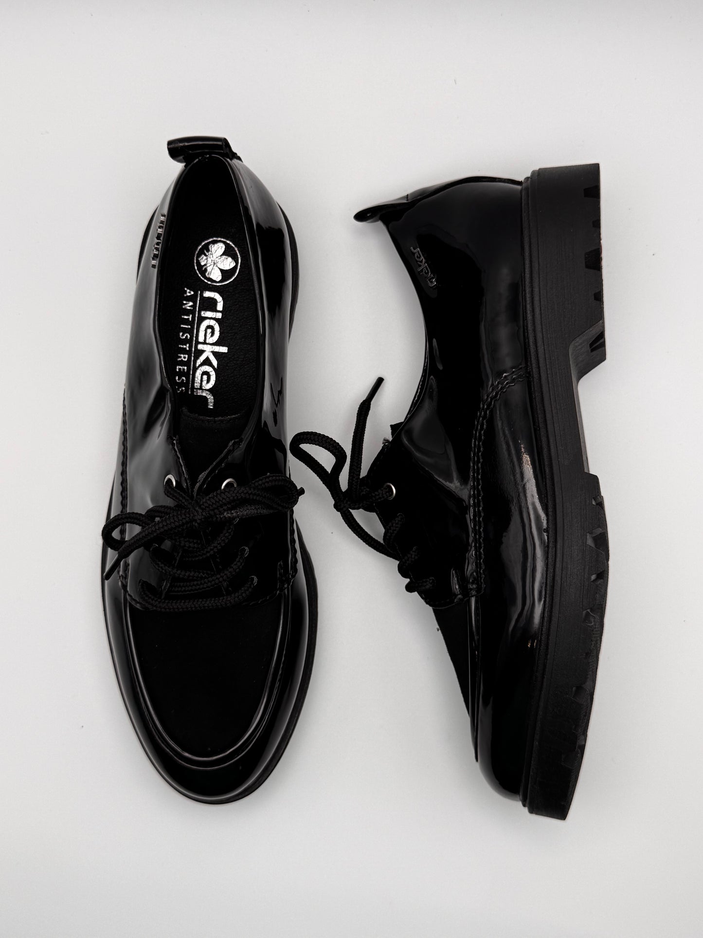 Derby vernis noir 45500-00 Rieker