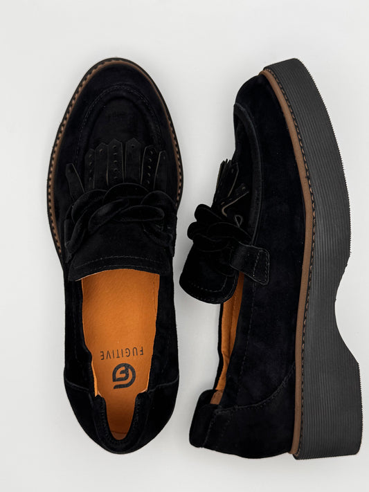 Mocassin en velours noir Faena