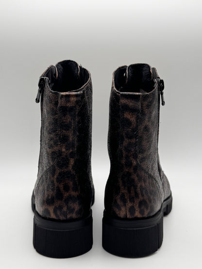 Boots léopard et lacet cristal D2S72-90