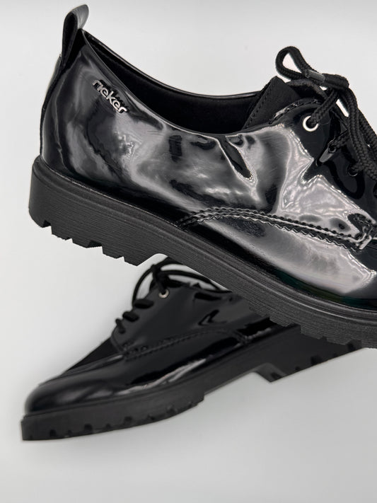 Derby vernis noir 45500-00 Rieker