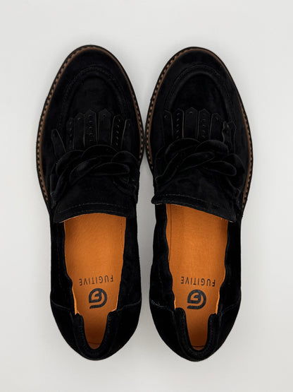 Mocassin en velours noir Faena