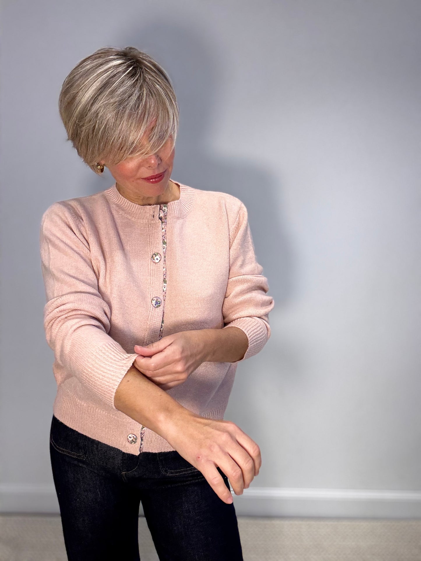 Le gilet uni à boutons liberty Chloé