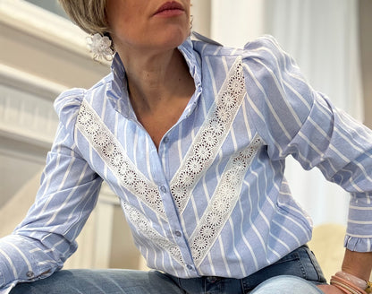 Le chemisier bleu ciel Carla