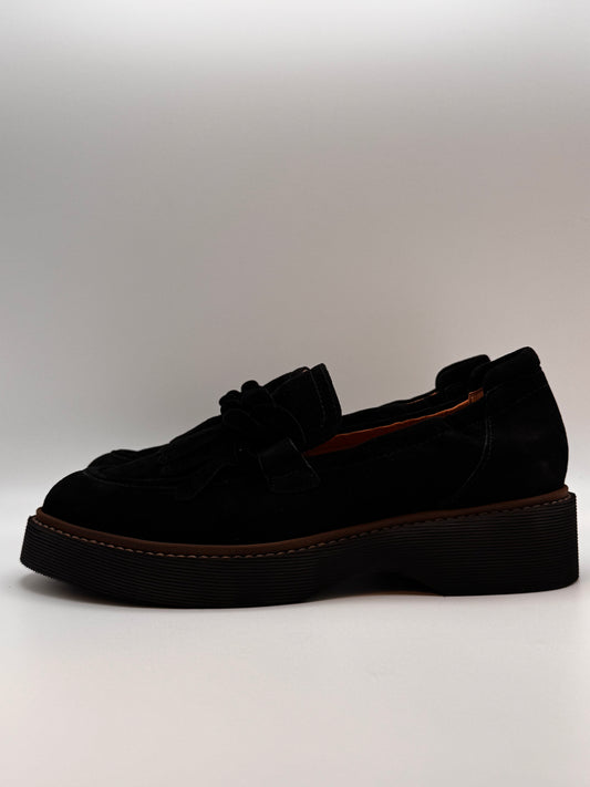 Mocassin en velours noir Faena