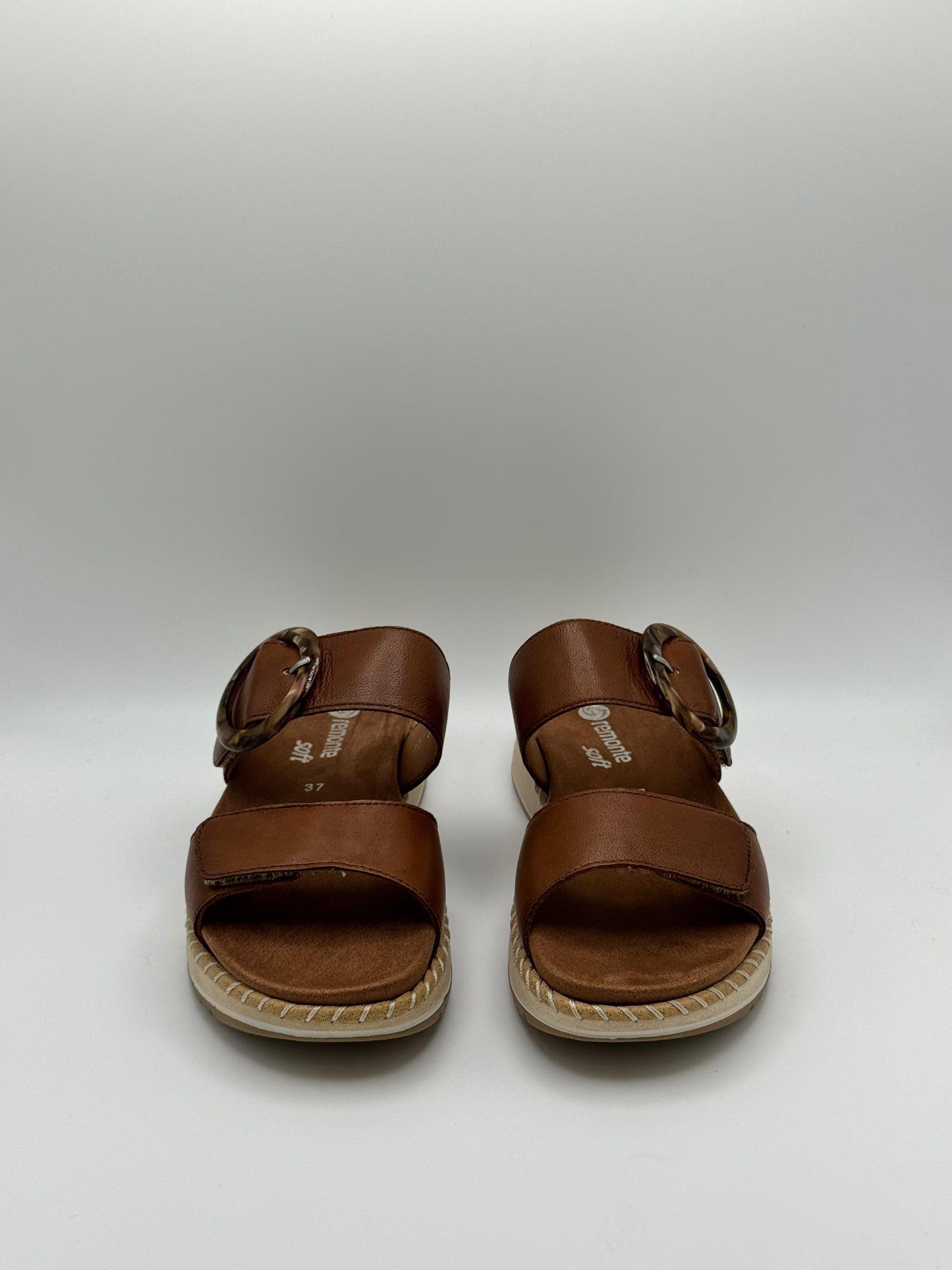 Mules en cuir Camel Remonte D3J 51-24