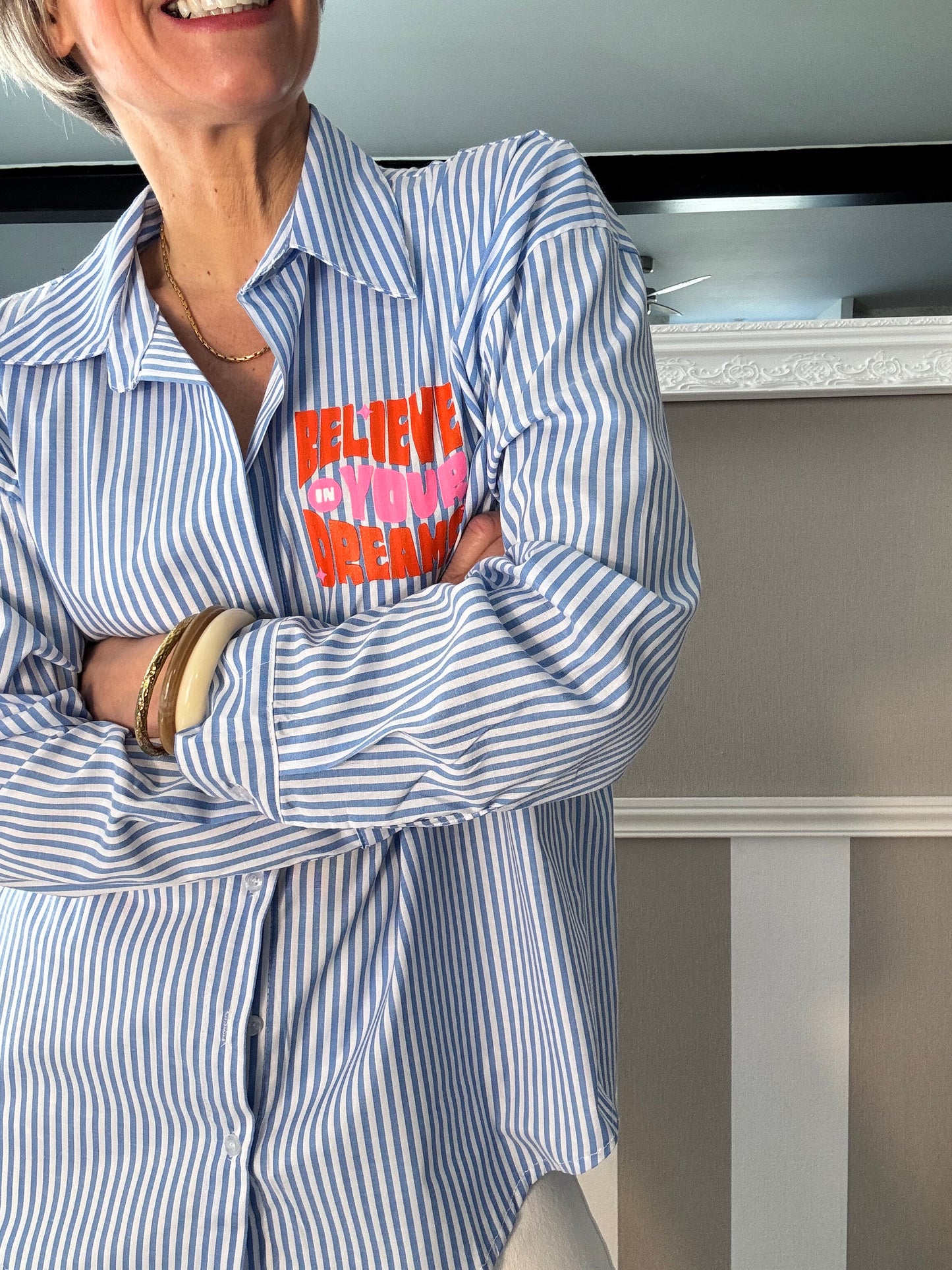 Chemise à rayures Believe your dreams