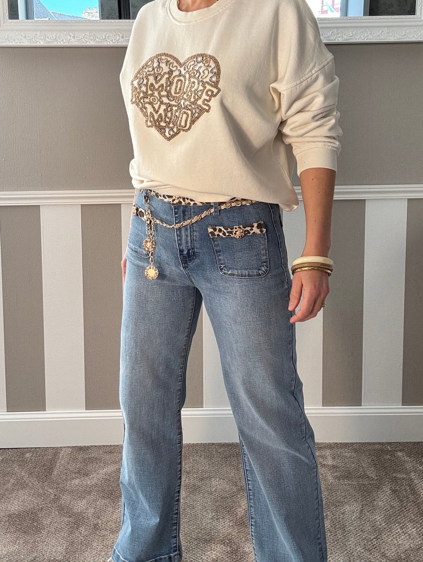 Jean’s ceinture léopard