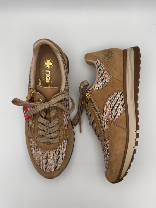 Baskets beige et tweed Rieker 49010-62