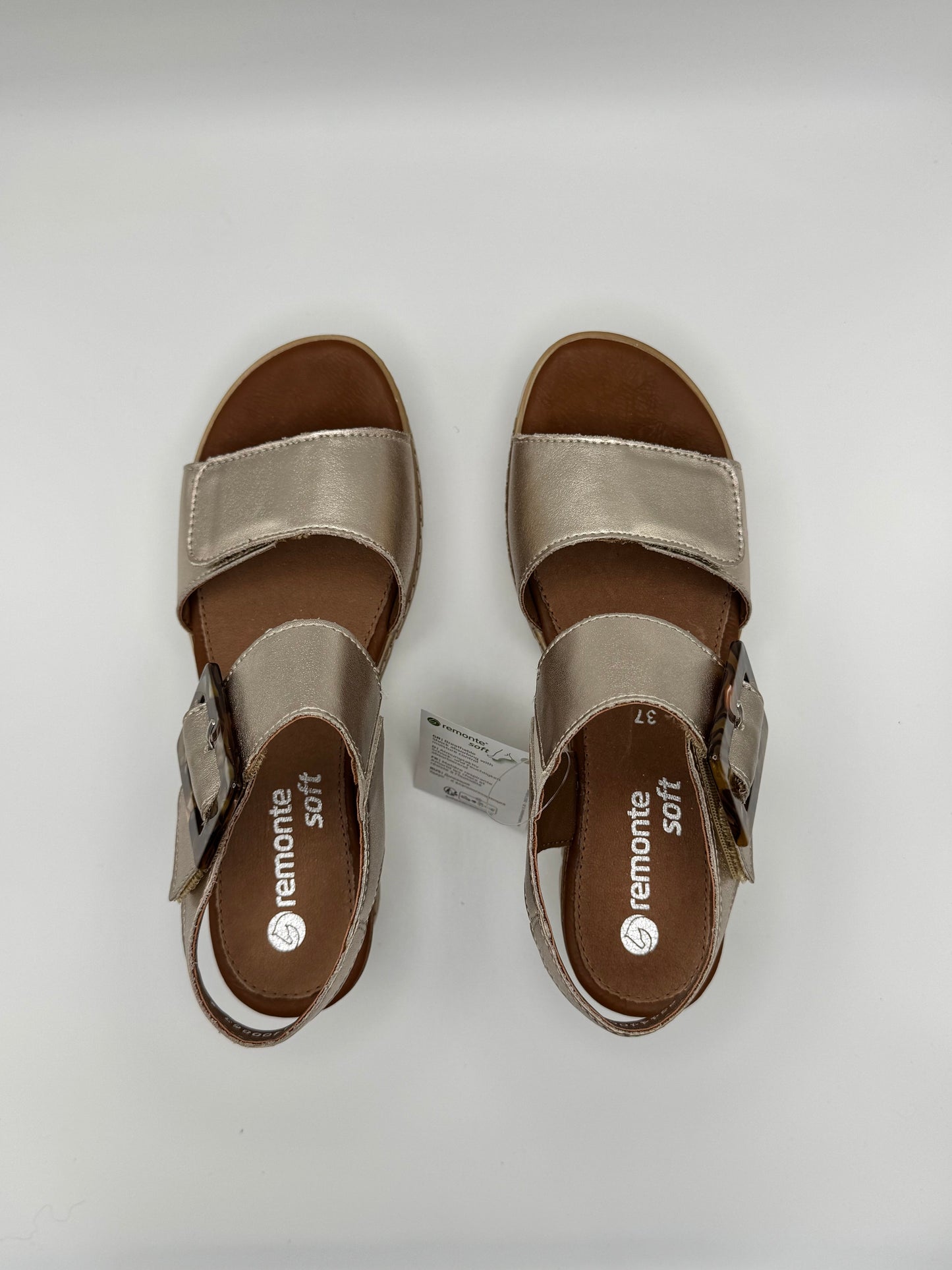 Sandales à talon compensé bronze D2L53- 90 Remonte