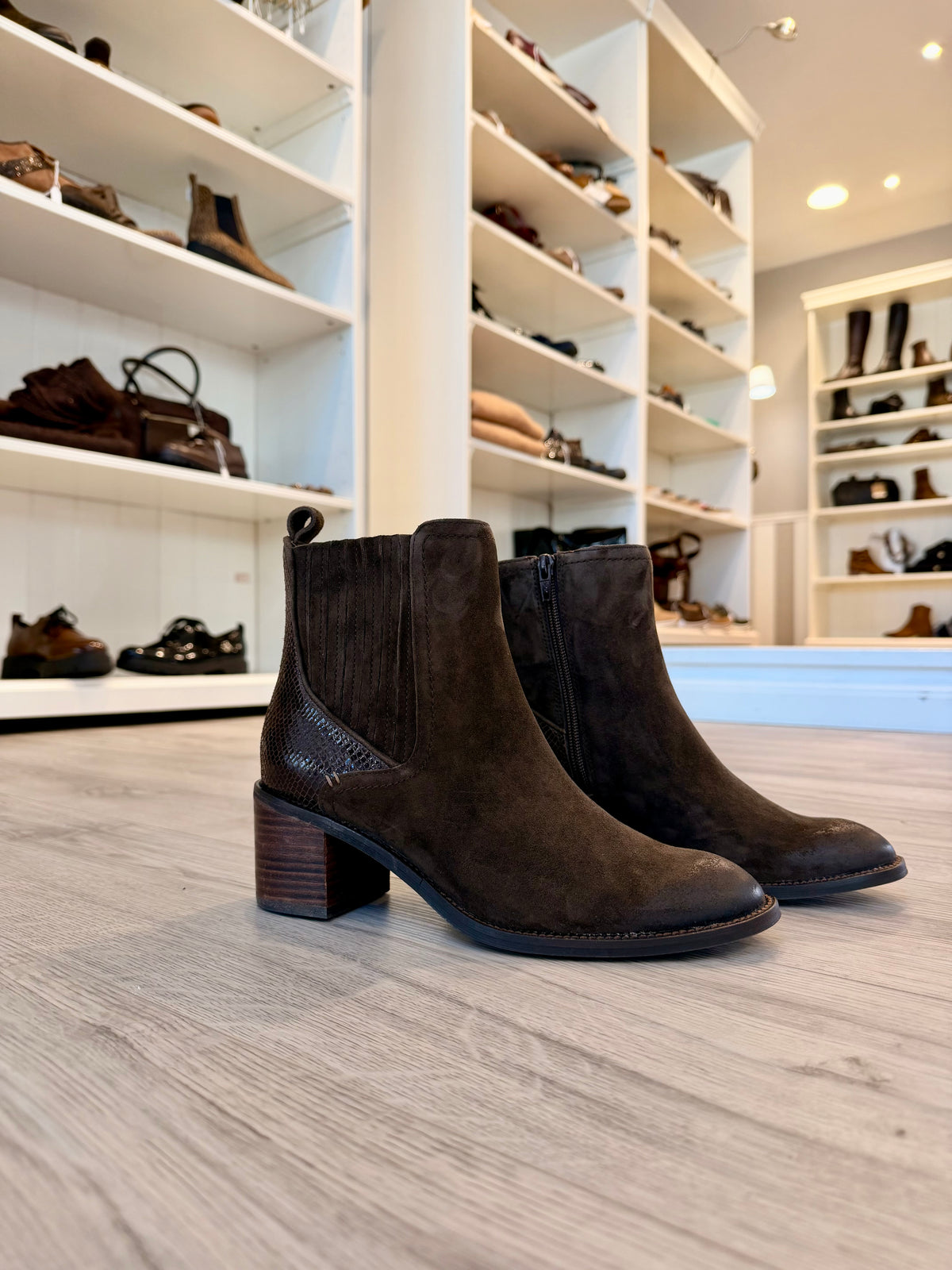 Bottines en nubuck marron Gony, Fugitive