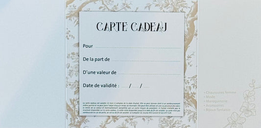 Offrir le plaisir de choisir! La Carte Cadeau du magasin