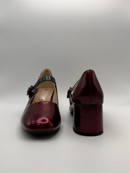 Chaussures à talon vernis bordeaux 44752-35 Rieker