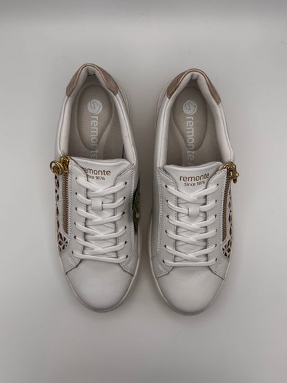 Baskets blanches et dorées Remonte D1C11-80