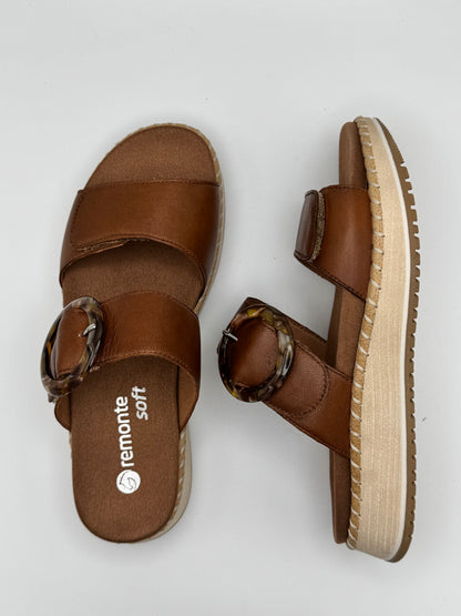 Mules en cuir Camel Remonte D3J 51-24