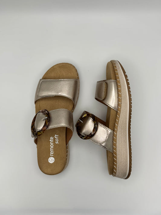 Mules en cuir bronze D3J51 Remonte