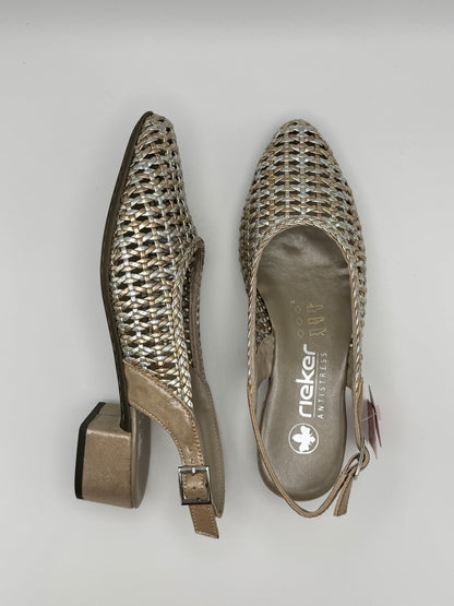 Chaussures plates tressées Rieker 47078-90