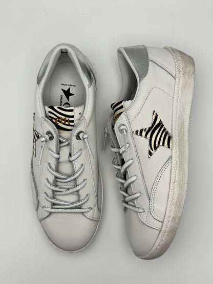 Baskets fines blanches Cetti C-1342