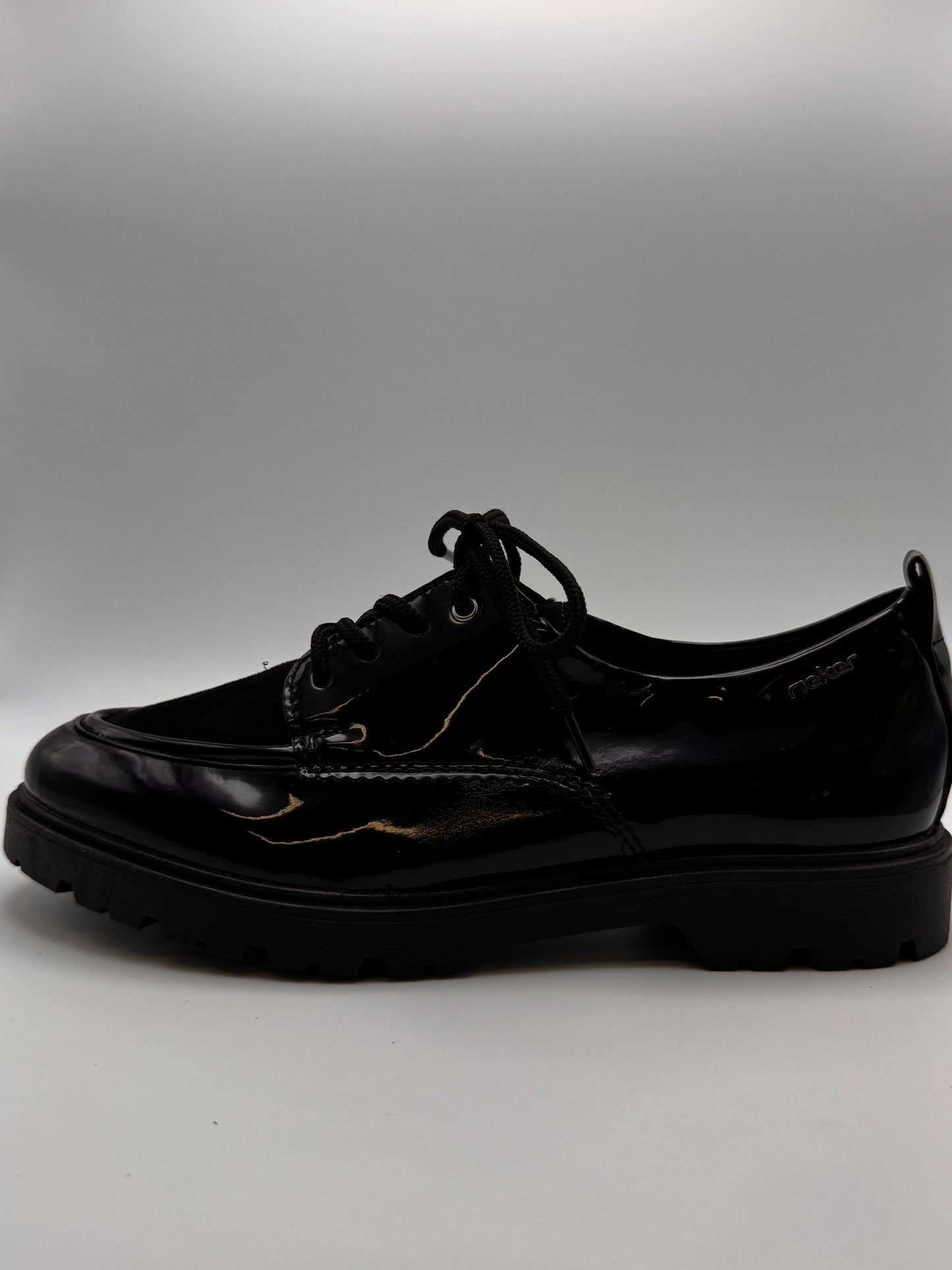 Derby vernis noir 45500-00 Rieker