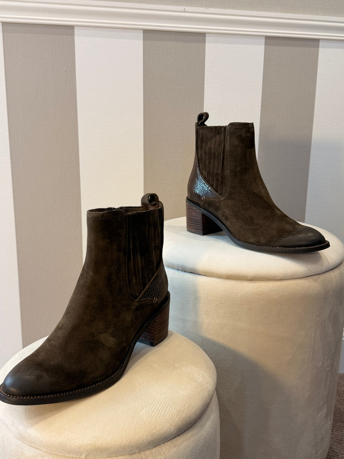 Bottines en nubuck marron Gony, Fugitive