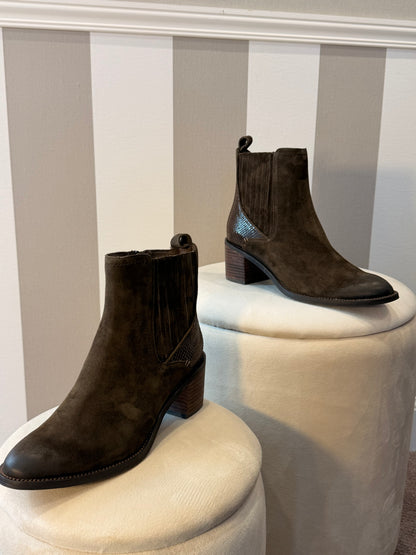 Bottines en nubuck marron Gony, Fugitive