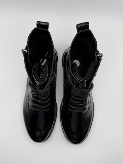 Boots motardes vernis noir D2S72-02 Remonte