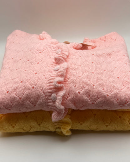 Le gilet ajouré à froufrou Antoinette