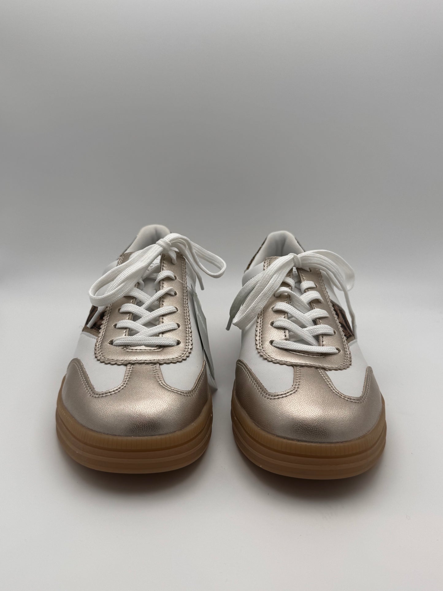 Baskets blanches dorées et léopard Remonte D2C05-80