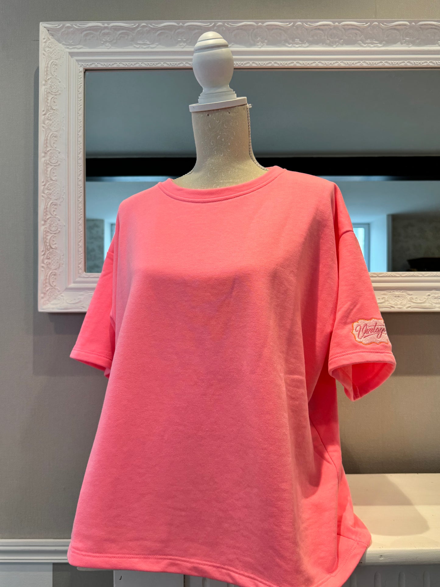 Le tee shirt molleton uni fluo Vintage