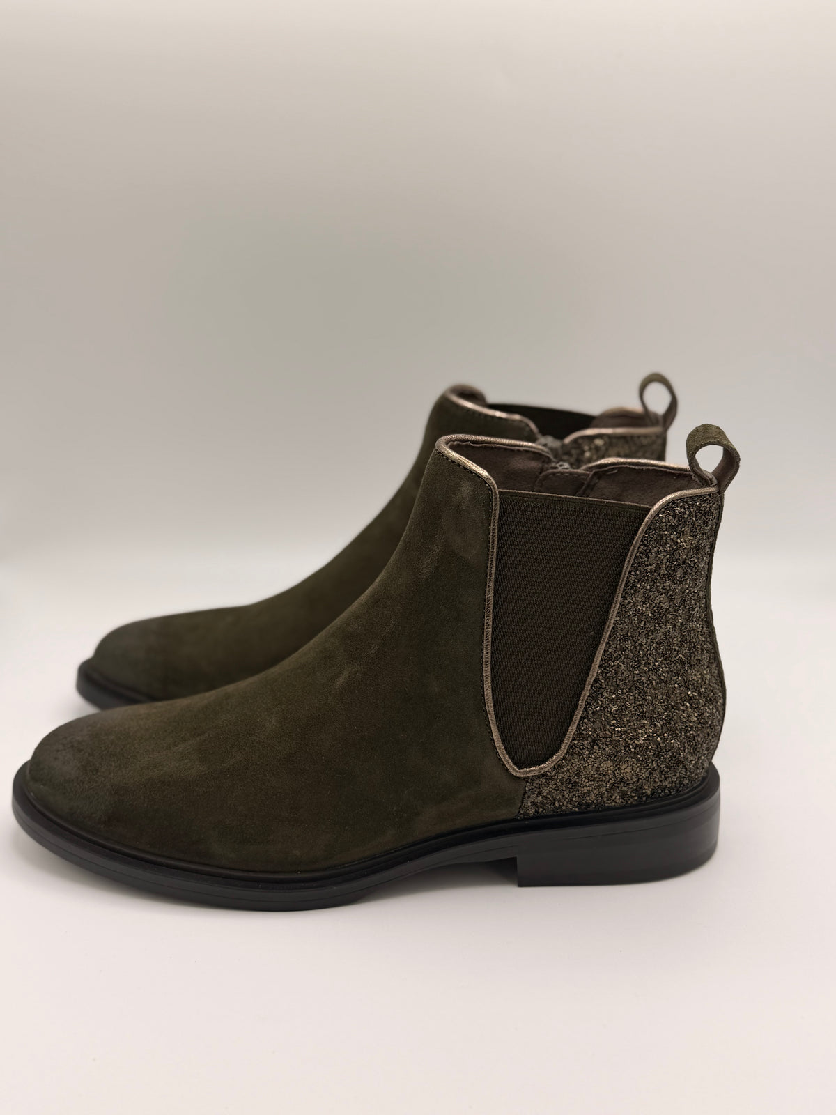 Boots kaki à paillettes Festy Fugitive