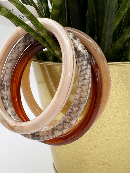 Set de 4 bracelets en résine